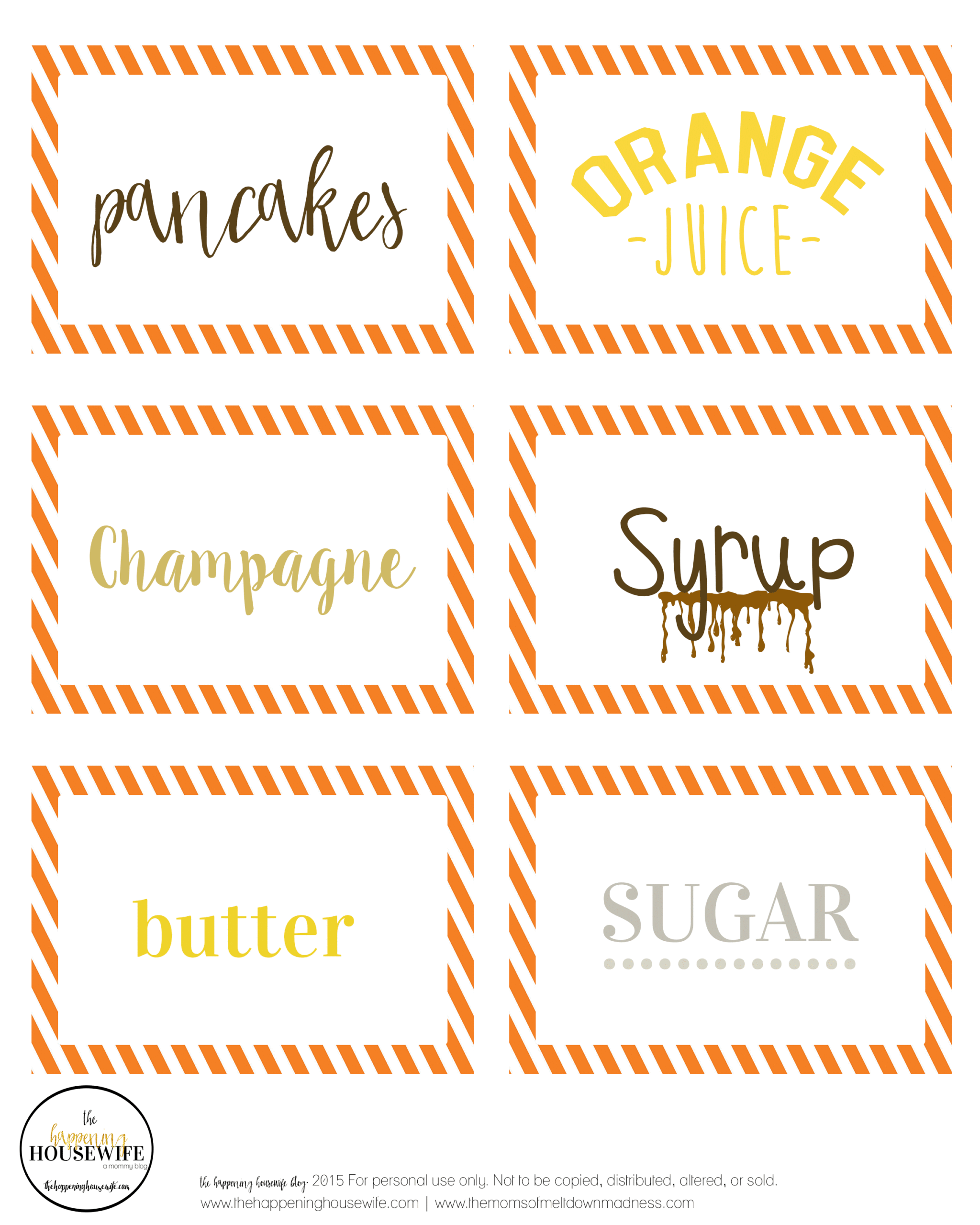 Pancakes-PJs-Food-labels