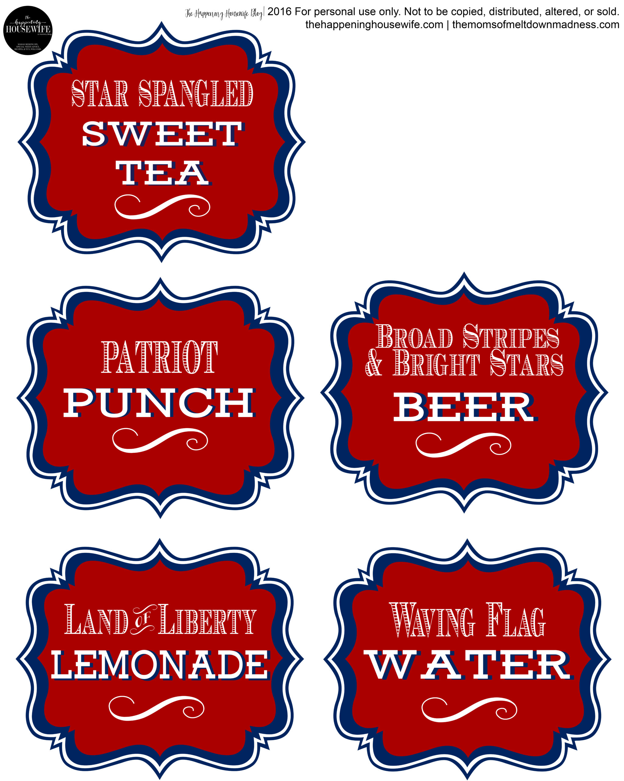 Fourth of July Printable