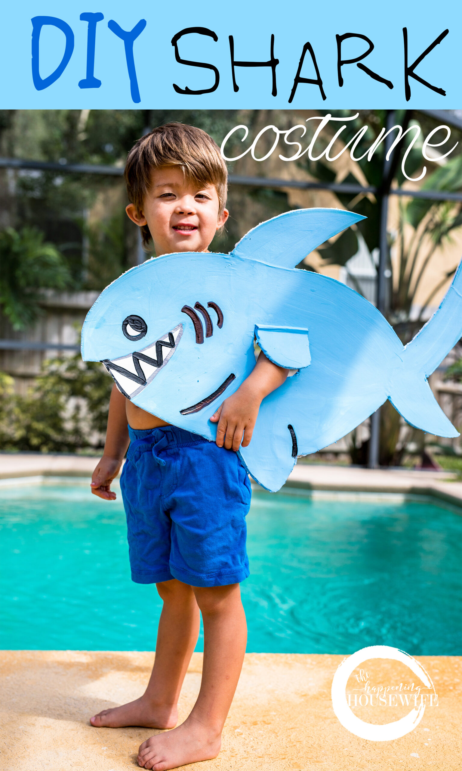 DIY $5 Shark Costume