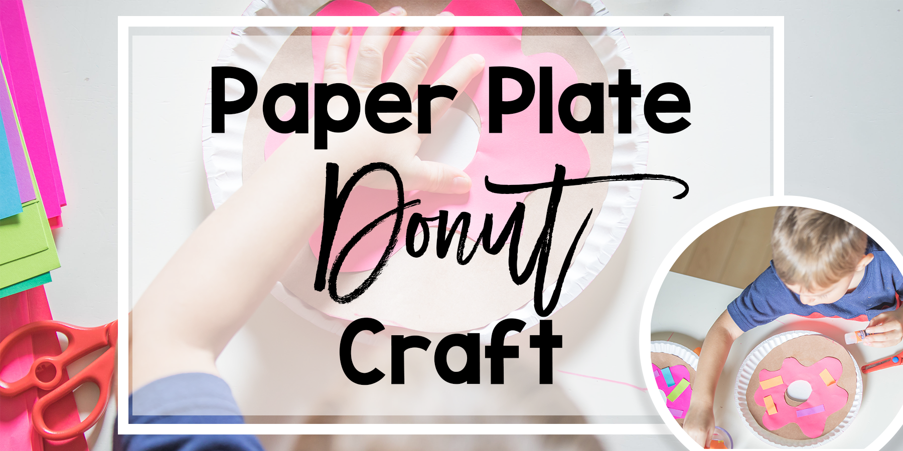 donut paper plate header