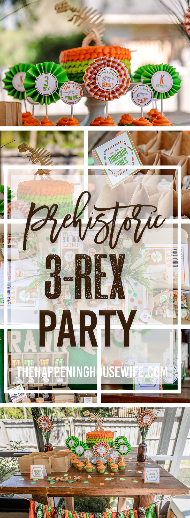 ADORABLE 3 rex prehistoric dinosaur birthday party! #3rex #dinosaurparty #dinopartytheme #dinosaurbirthday