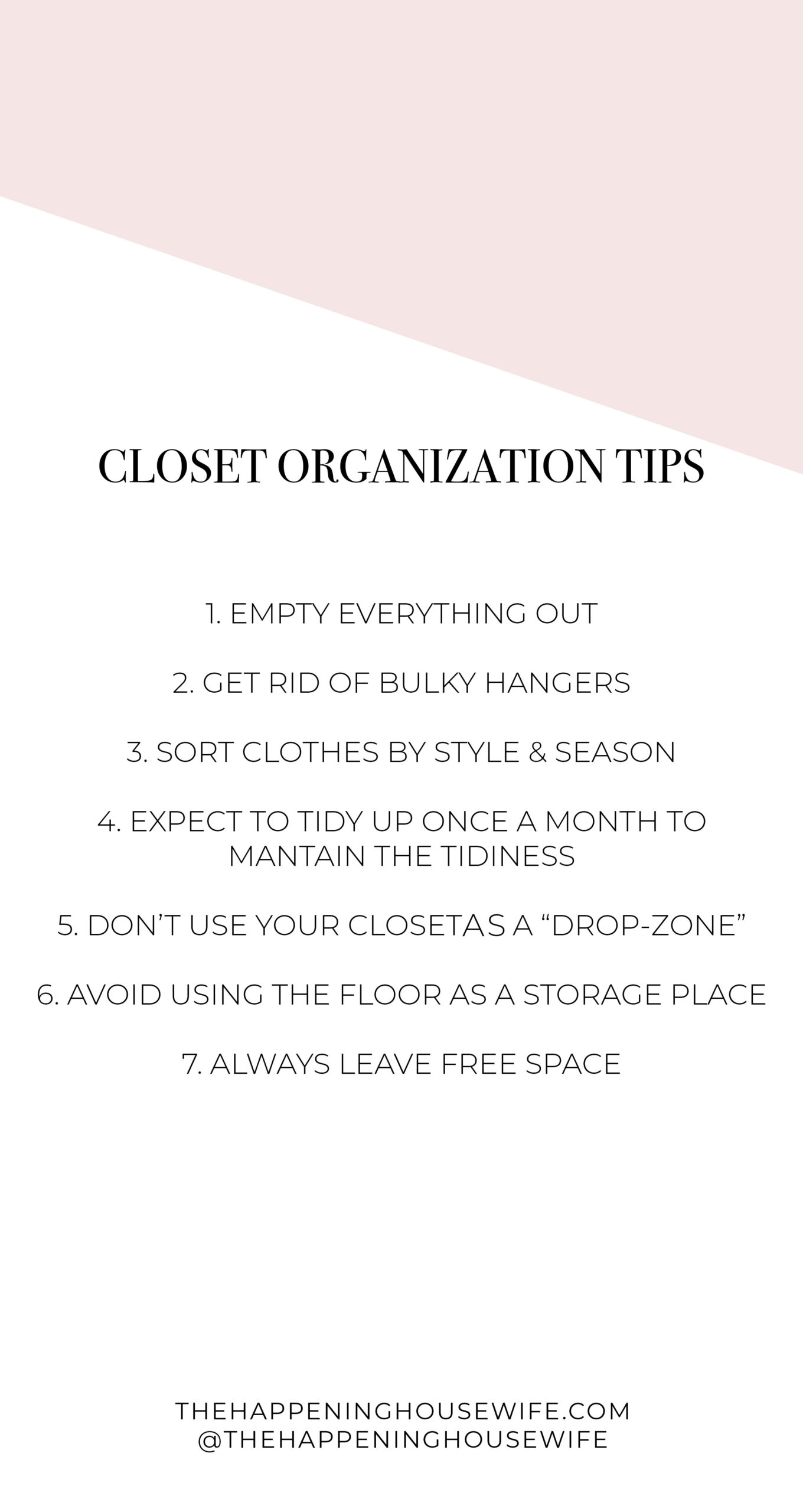 SCC Closet Tips