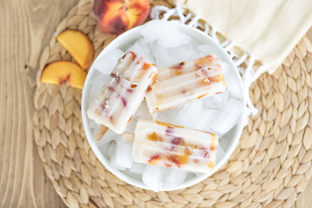 Vegan Peaches & Cream Popsicles