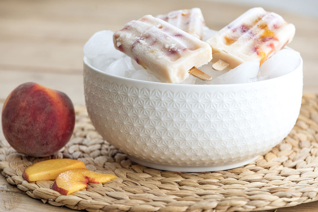 Vegan Peaches & Cream Popsicles
