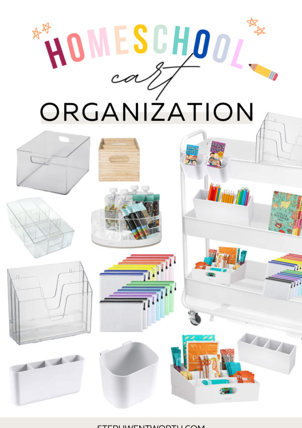 How to Organize Homeschool Art Cart